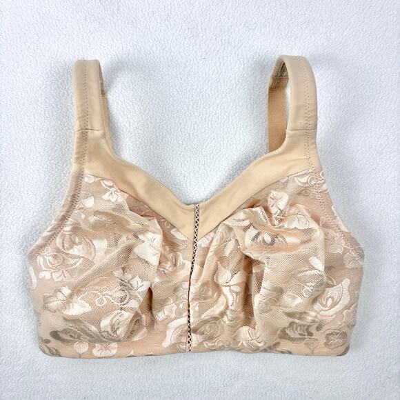 WACOAL Awareness Full Figure Seamless Wire Free Bra 34DDD 85276 Sand Nude Beige - Picture 8 of 16